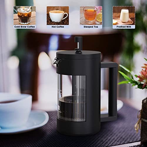 French Press Coffee Maker, BPA-Free, 12oz & 21oz, Rust-Free