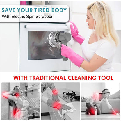 Rechargeable Electric Spin Scrubber, Cordless Turbo Cleaner