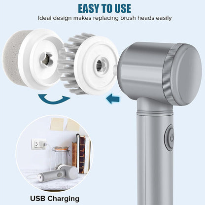 Rechargeable Electric Spin Scrubber, Cordless Turbo Cleaner