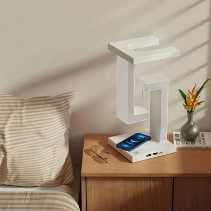 Floating Lamp with 10W Wireless Charger for Bedroom