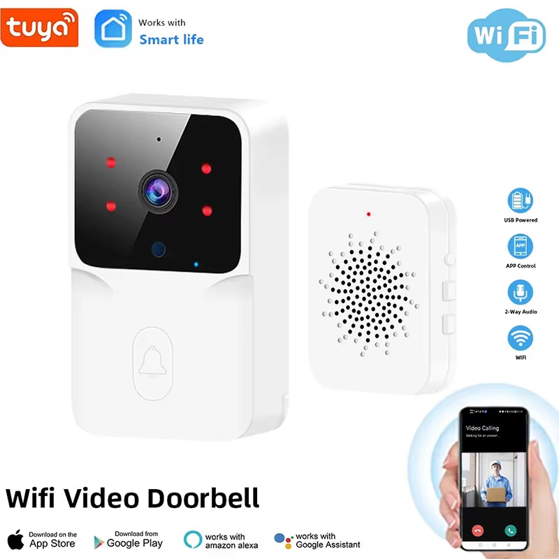 Tuya WiFi Video Doorbell Wireless HD Camera Two-Way