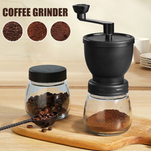 Manual Coffee Bean Grinder, Hand Crank Burr Grinder