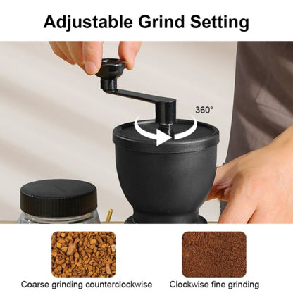 Manual Coffee Bean Grinder, Hand Crank Burr Grinder