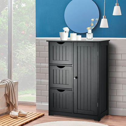 1-Door Freestanding Bathroom Cabinet with 3 Drawers