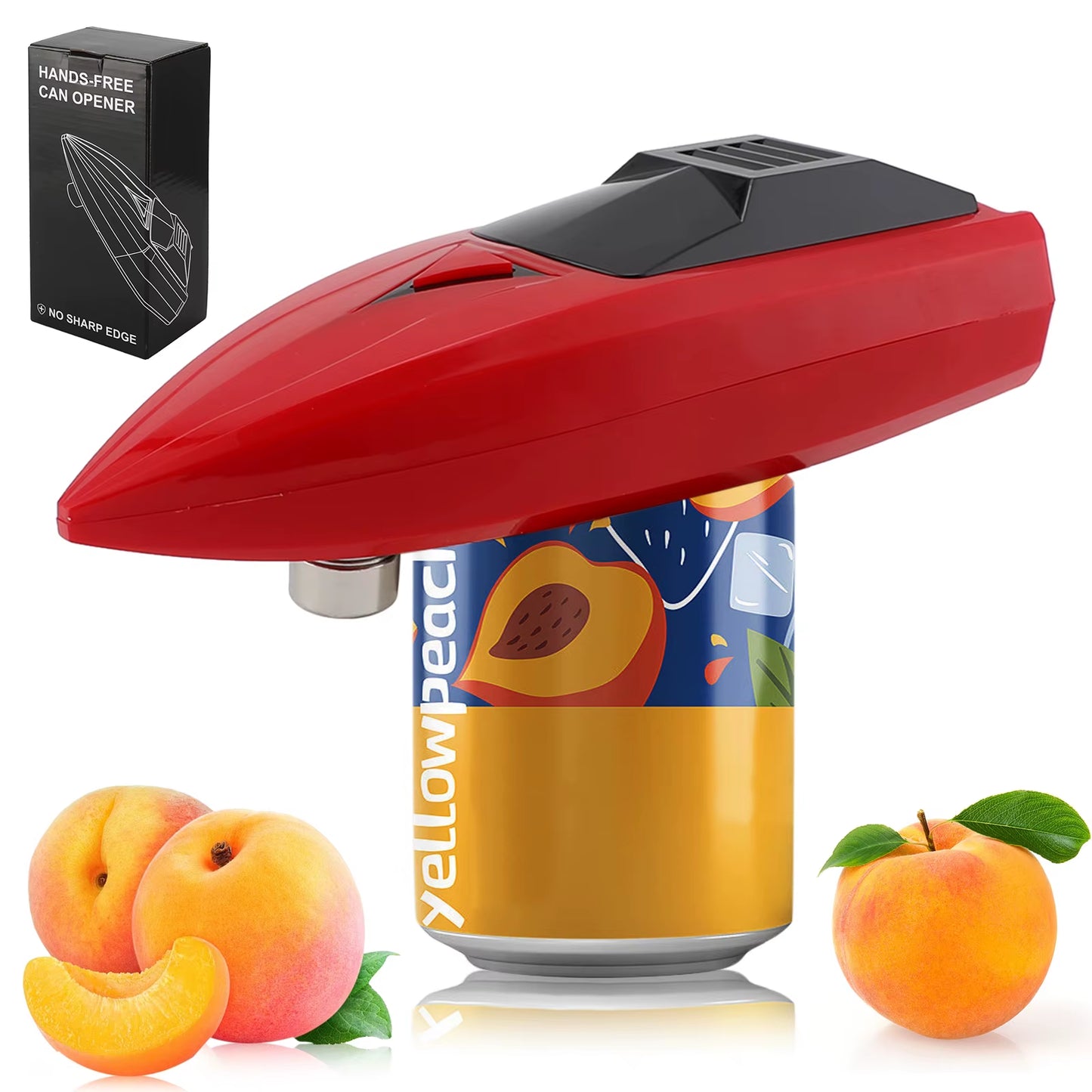 Electric Can Opener Battery-Powered Easy Smooth Edge