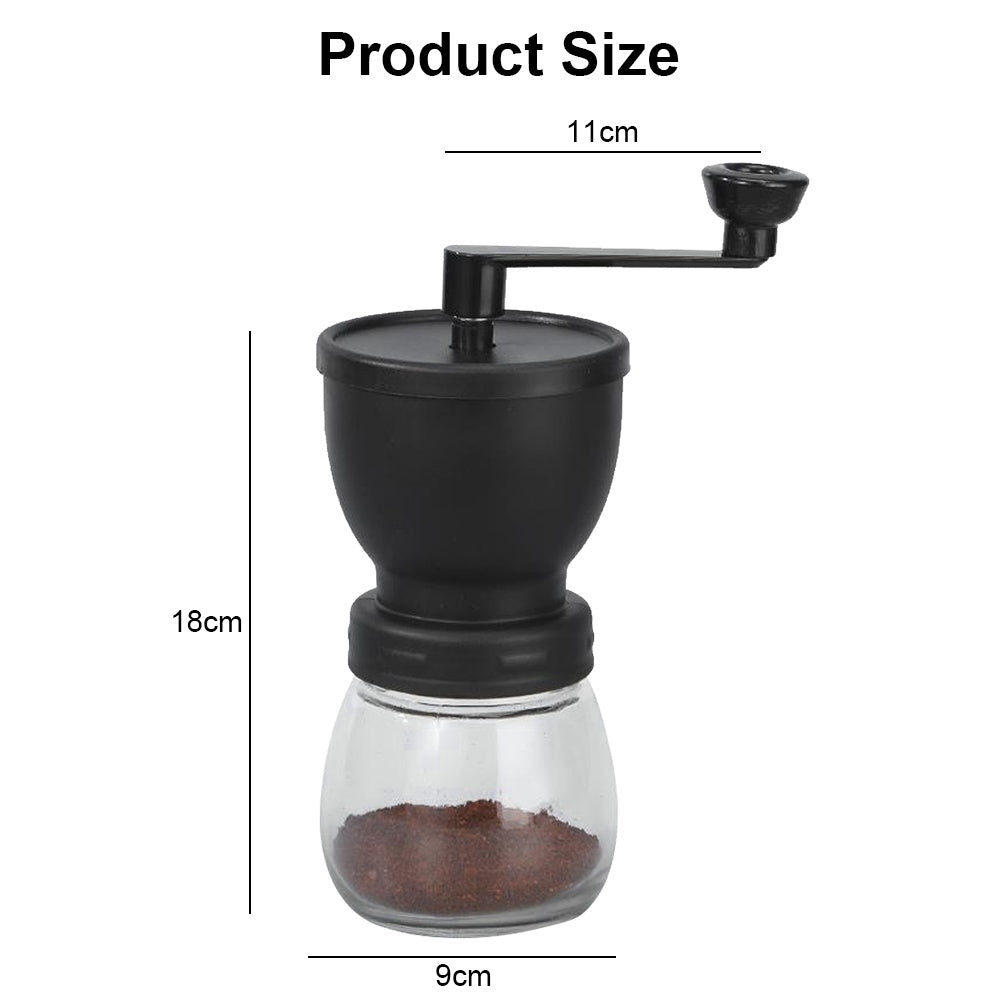 Manual Coffee Bean Grinder, Hand Crank Burr Grinder