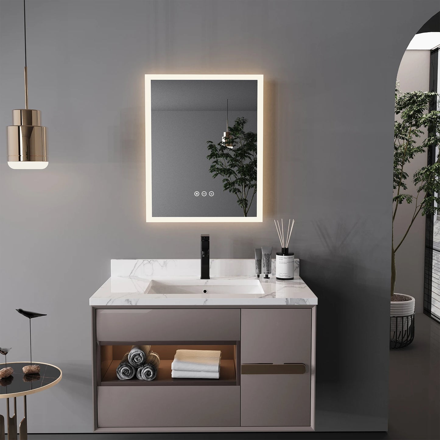 16x20 LED Bathroom Mirror, Anti-Fog, Smart Touch