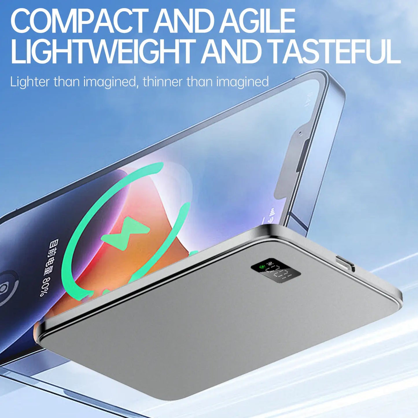 Ultra Thin Magsafe Power Bank, Magnetic Wireless Charger