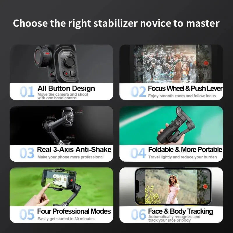 AOCHUAN 3-Axis Smartxe Gimbal Stabilizer for Phones