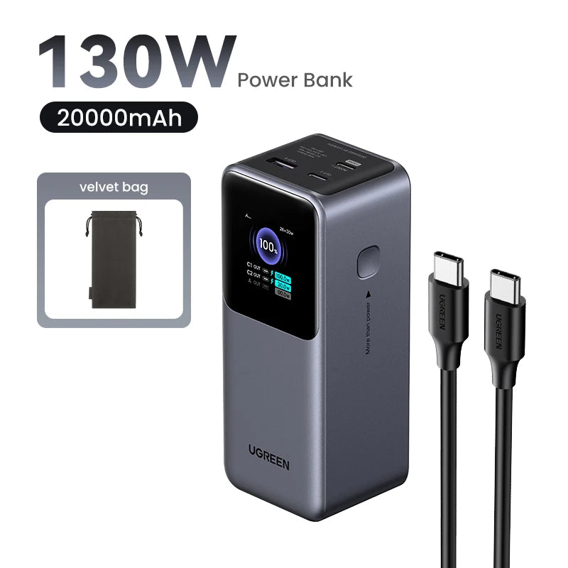 Nexode 130W 20000mAh PD Power Bank, Fast Charging