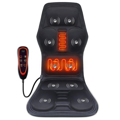 Electric Back Massager with Heat & Vibration Cushion