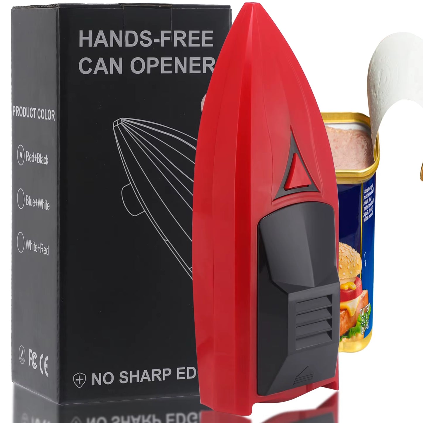 Electric Can Opener Battery-Powered Easy Smooth Edge