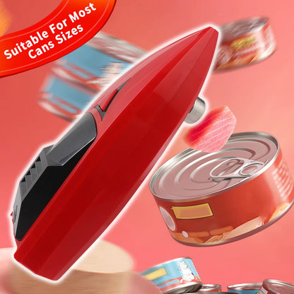 Electric Can Opener Battery-Powered Easy Smooth Edge