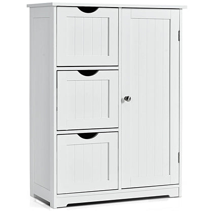 1-Door Freestanding Bathroom Cabinet with 3 Drawers